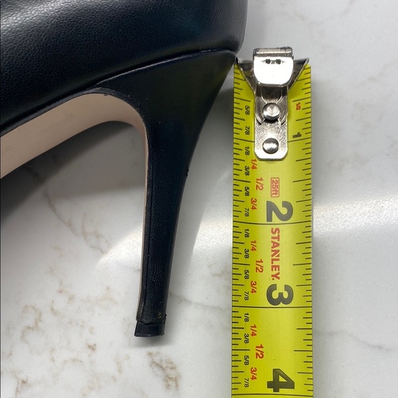 Jessica Simpson Layra Black Leather Ankle Booties Edgy Stiletto Heel Size 7.5 - Picture 9 of 9